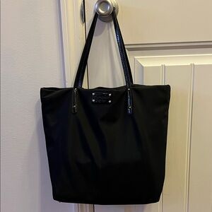Kate Spade black nylon tote bag